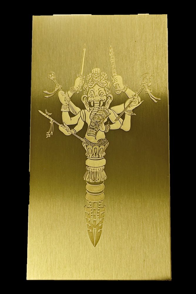 Etched brass nameplate